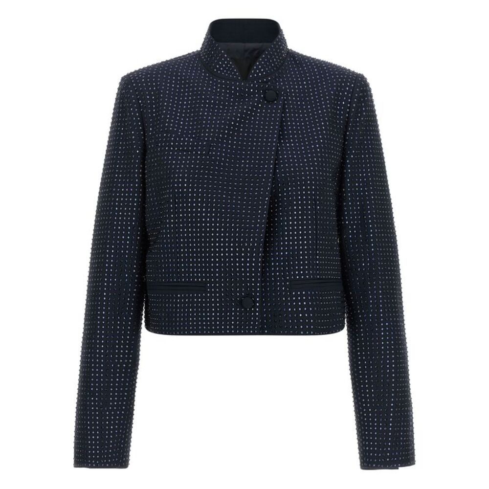 PINKO Blue Polyester Full-Length Women's Jacket
